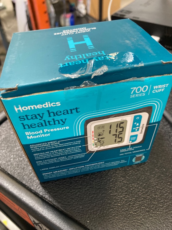Photo 1 of Homedics 700 Series Wrist Cuff Blood Pressure Monitor for Home Use, One-Touch Operation, Accurate Results, 2 Users, with Bluetooth Wireless Technology to The Homedics Health App (Smart)