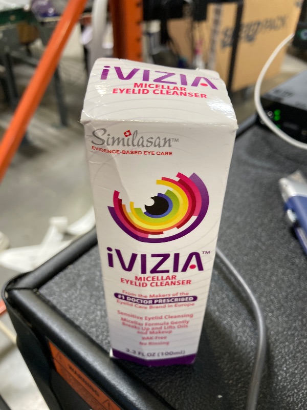 Photo 1 of iVIZIA Micellar Eyelid Cleanser for Sensitive Eyelid Cleansing, BAK-Preservative-Free, Rinse-Free, Gently Removes Makeup, 3.3Fl Oz Bottle