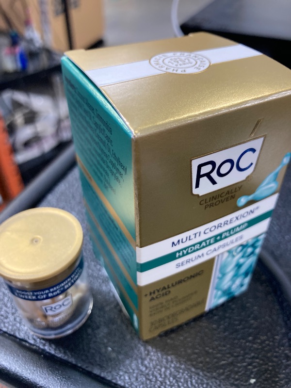 Photo 1 of RoC Multi Correxion Hyaluronic Acid Night Serum Capsules (30 CT) for intense hydration + RoC Retinol Capsules (7 CT), Skin Care Routine, Anti-Aging Skin Care Wrinkle Treatment for Women and Men
