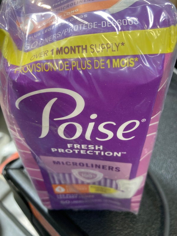 Photo 1 of Poise Microliners Bladder Control Pad 6.9 Inch Length Light Absorbency Absorb-Loc One Size Fits Most Female Disposable, 48288 - Pack of 50