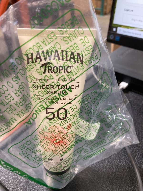 Photo 1 of Hawaiian Tropic Sheer Touch Body Serum SPF 50, 3.3oz | Hyaluronic Acid Serum, Travel Size Sunscreen SPF 50, 3.3oz
