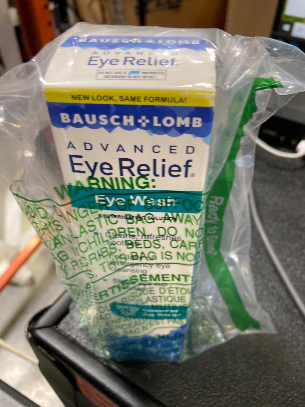 Photo 1 of Bausch + Lomb Advanced Eye Relief, Eye Wash Solution, Cleanses, Refreshes, and Soothes for Daily or Emergency Use, 4 Fl Oz