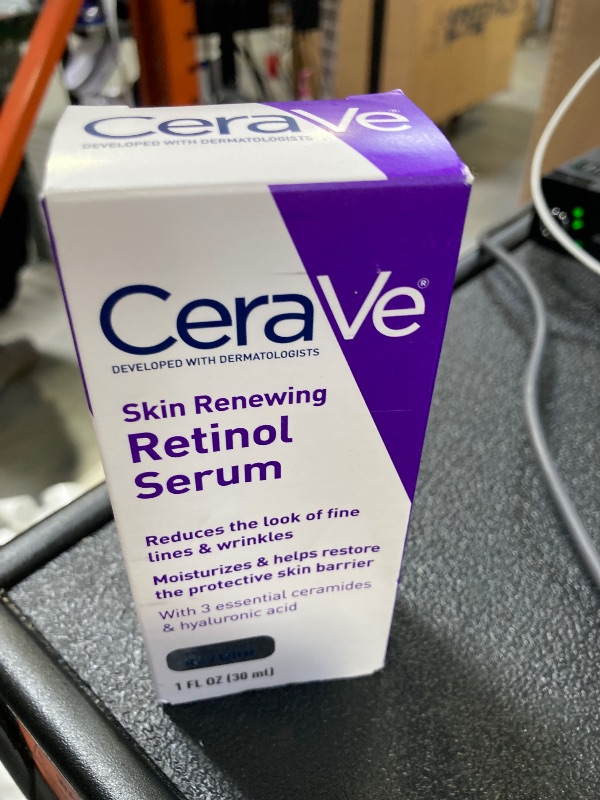 Photo 1 of CeraVe Anti Aging Retinol Serum For Face, Encapsulated Retinol With Hyaluronic Acid, Niacinamide & Ceramides, Smooths Wrinkles & Fine Lines, Gentle Skin Brightening Serum, Fragrance Free, 1 Oz