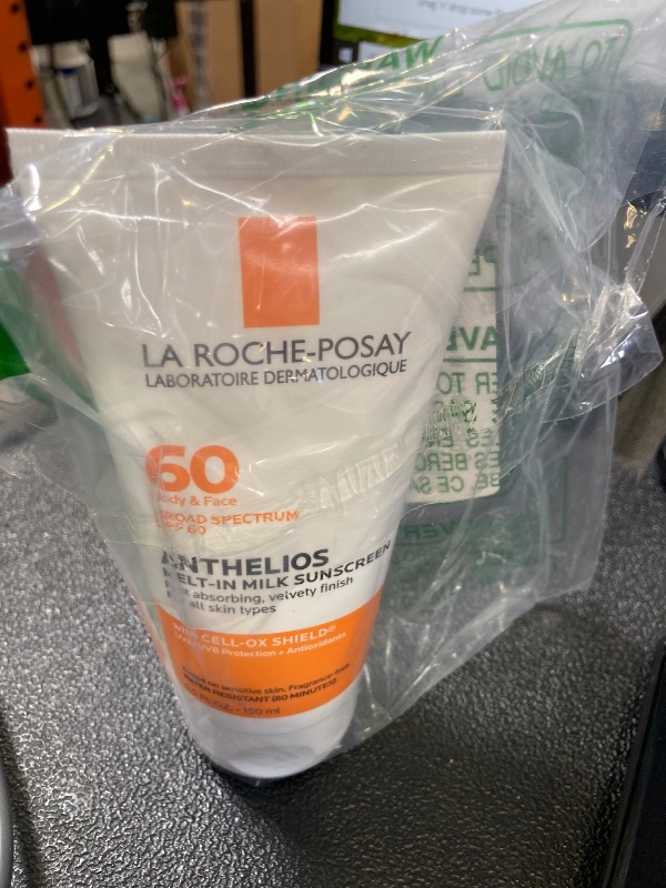 Photo 1 of La Roche-Posay Anthelios Melt-In Milk Sunscreen SPF 60, Sunscreen For Body & Face, Broad Spectrum SPF + Antioxidants, Oil Free, Lightweight & Fast Absorbing, Oxybenzone Free