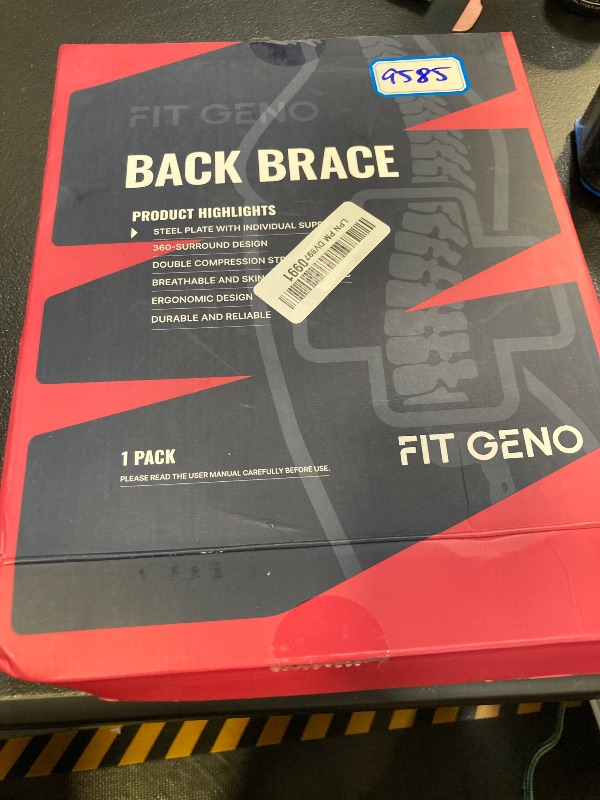 Photo 1 of Fit Geno Back Brace for Lower Back Pain Relief: Adjustable Support with Ergonomic Lumbar Pad for Herniated Disc Sciatica and Lumbar Strain - Breathable Design for Men & Women (Medium)