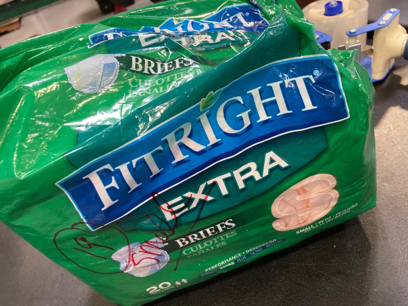 Photo 1 of FitRight Extra Cloth-Like Adult Incontinence Briefs, Size S, 20" to 32" Waist