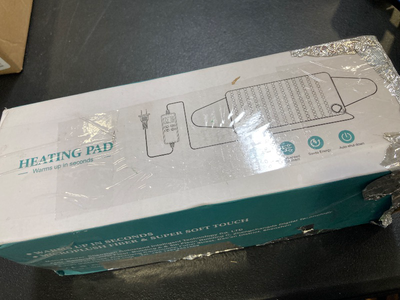 Photo 1 of Heating Pad for Back Pain Relief Period Cramp, 12"x24" Heating Pads with 20" Waist Belt, Adjustable 6H Auto Off & 6 Heat Levels & 4 Timers, Soft Electric Heat Pad for Neck Shoulders Pain Relief(Grey)