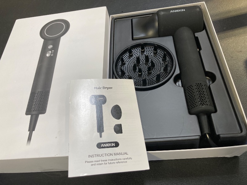 Photo 1 of Hair Dryer, High-Speed Ionic Low Noise Blow Dryer with Brushless Motor for Fast Drying, Thermo-Control Quiet Compact Hair Blow Dryer with Magnetic Diffuser for Curly Hair for Home Travel Salon