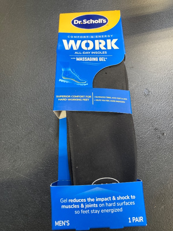Photo 1 of Dr. Scholl's Work All-Day Superior Comfort Insoles (with) Massaging Gel, Men, 1 Pair, Trim to Fit