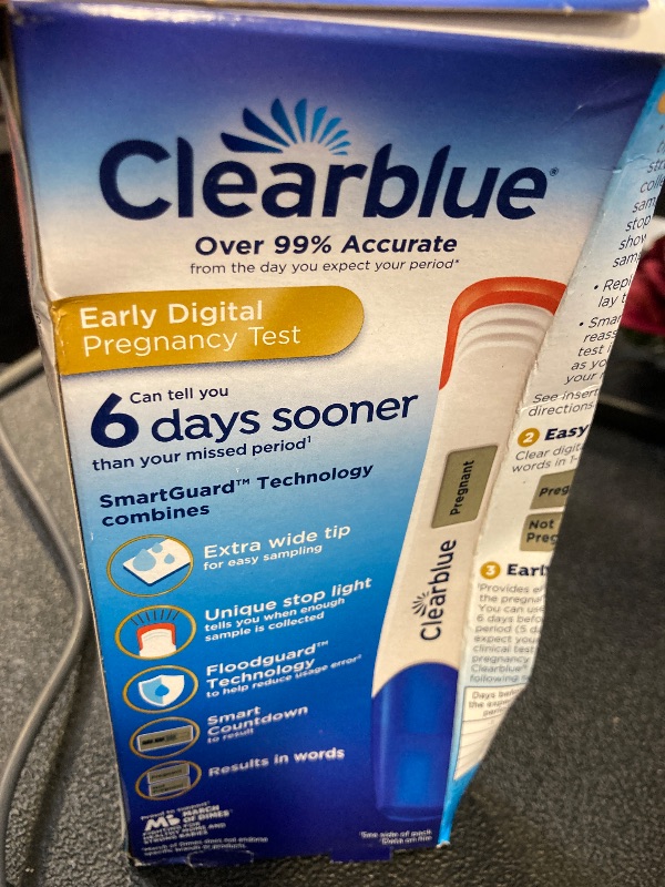 Photo 1 of Clearblue Early Digital Pregnancy Test, Early Detection at Home Pregnancy Test, 2 Ct