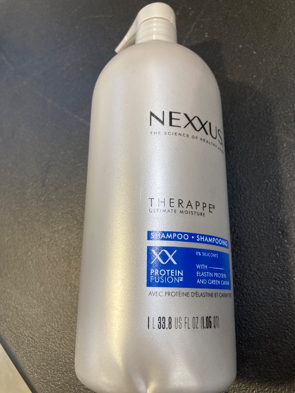 Photo 1 of Nexxus Therappe Moisturizing Shampoo Ultimate Moisture for Dry Hair Silicone-Free, Moisturizing Protein Fusion with Elastin Protein and Green Caviar 33.8 oz