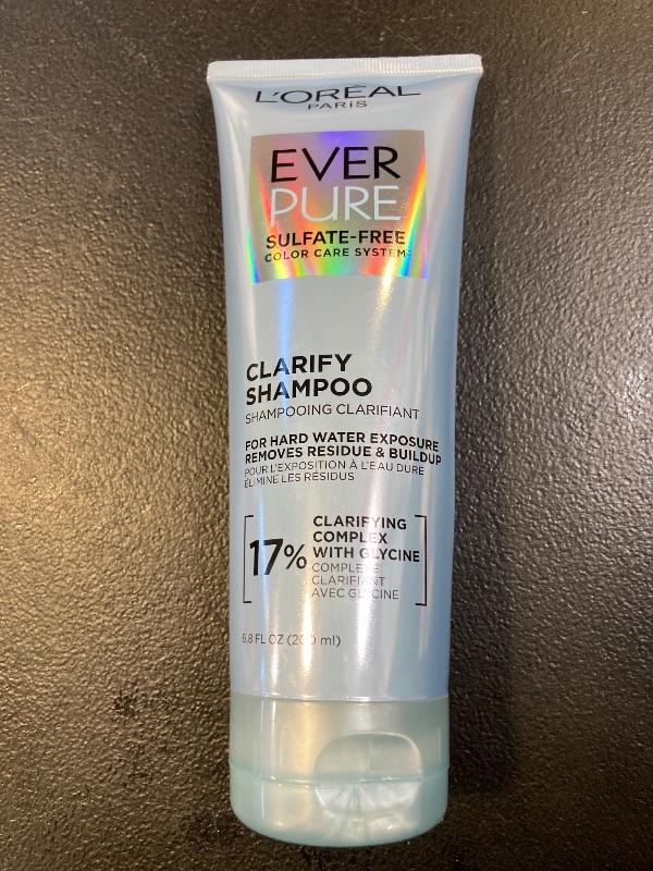 Photo 1 of L'Oreal Paris Clarify Sulfate Free Shampoo with Antioxidants, Clarifying Shampoo for Hard Water Exposure and Styling Build-up, EverPure, 6.8 Fl Oz