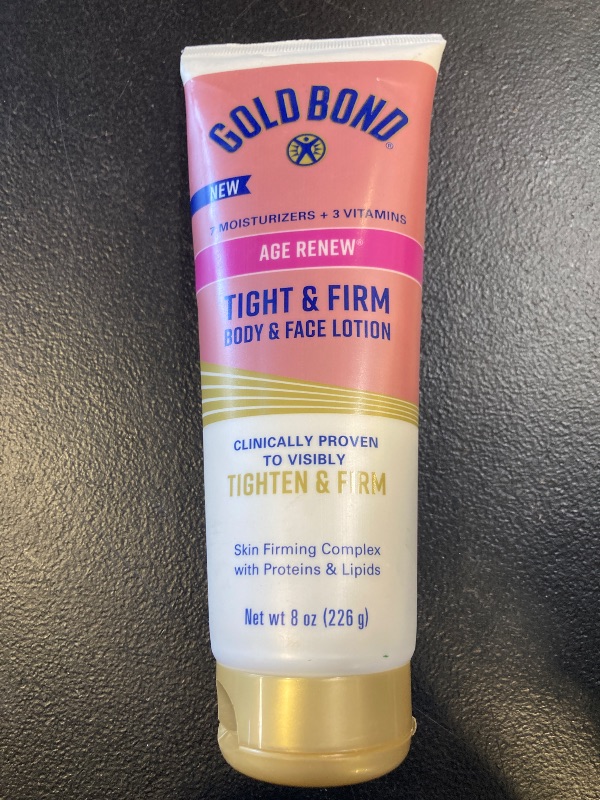 Photo 1 of Gold Bond Age Renew Tight & Firm Body & Face Lotion with Proteins & Lipids, Skin Firming Lotion for Women & Men With Aging, Dry Skin, 8 oz.