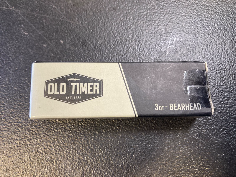 Photo 1 of Old Timer 3OT Bear head Traditional Lock back Pocket Knife with 2.2in High Carbon Stainless Steel Blade, Sawcut Handle, and Convenient Small Size for EDC, Whittling, Camping, Hunting, and Outdoors