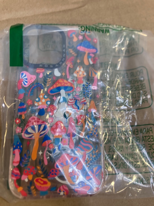 Photo 1 of Rosarnnah Compatible for iPhone 16 Case Cute - Durable Shockproof 6.6 ft Drop Impact Phone Case - Glitter Pink Funny Mushroom Jungle Design for iPhone 16 6.1"