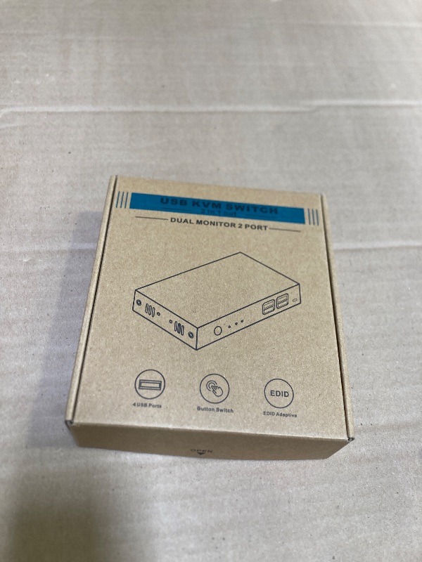 Photo 1 of GREATHTEK HDMI KVM Switch 2 Monitors 2 Computers,2 Port Dual Monitor Kvm Switcher for 2 Computers to Share 4 USB 2.0 Hub,UHD 4K@60Hz Resolution Downward Compatible,EDID Emulators