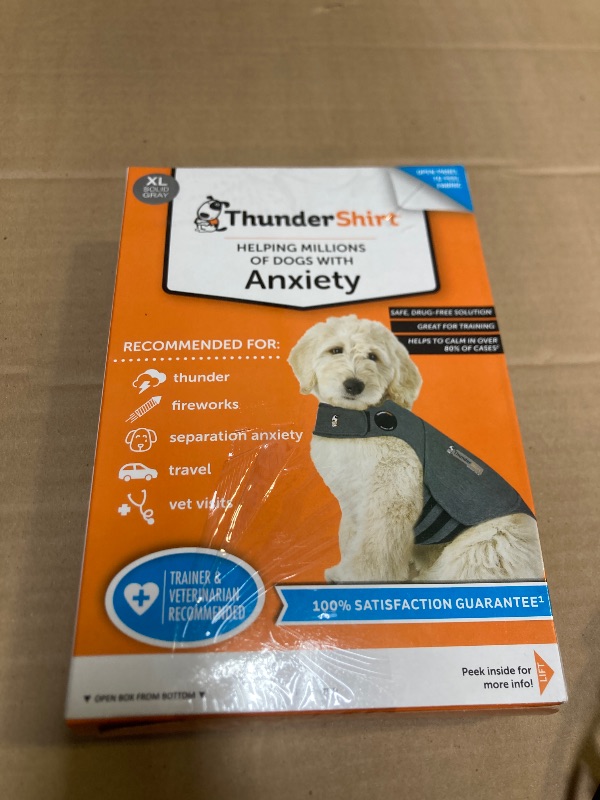 Photo 1 of ThunderShirt for Dogs, X Large, Heather Gray Classic - Dog Anxiety Relief Calming Vest