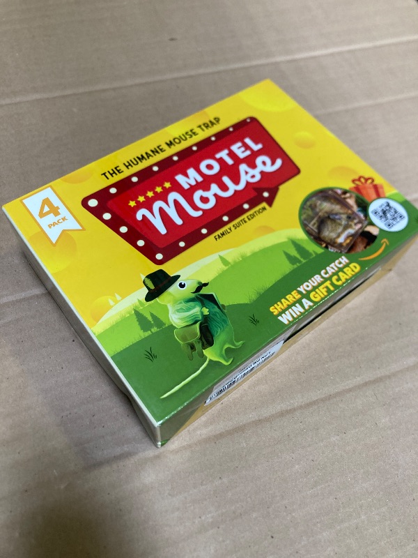 Photo 1 of Motel Mouse Humane No Kill Live Catch and Release Mouse Traps, Reusable with Cleaning Brush - 4 Pack