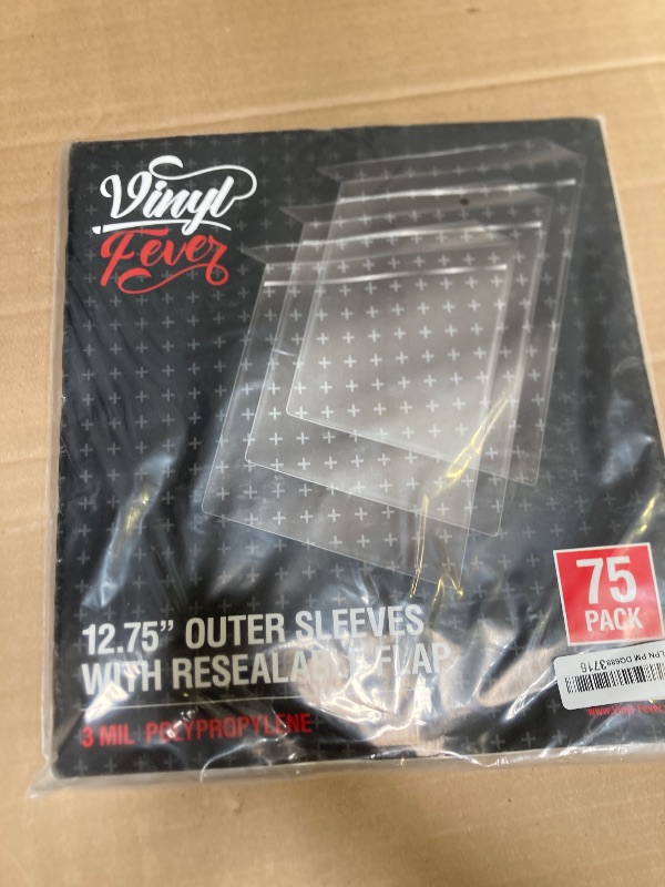 Photo 1 of Resealable Record Outer Sleeves, Crystal Clear Professional Vinyl Protective Sleeve | 12.75" X 12.75" Album Outer Sleeve, 3 Mil Premium Vinyl Sleeves, Album Protection with Flap (75 Pack)