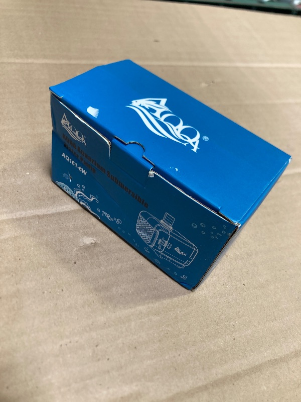 Photo 1 of AQQA Submersible Aquarium Water Pump, Fountain Pump with Adjustable Flow,Dual-Suction Side/Bottom Intake,Ultra-Quiet Thermal Protection for Freshwater Saltwater Fish Tanks Pond Statuary Hydroponics 6W