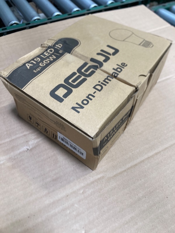 Photo 1 of DEGNJU LED Light Bulbs Daylight 5000K, 60 Watt Equivalent LED Bulbs, A19 Standard Bulbs, 800 LM, 15000 Hours, E26 Base, Non-Dimmable, 8.5W LED Bulbs for Bedroom Living Room 24 Pack