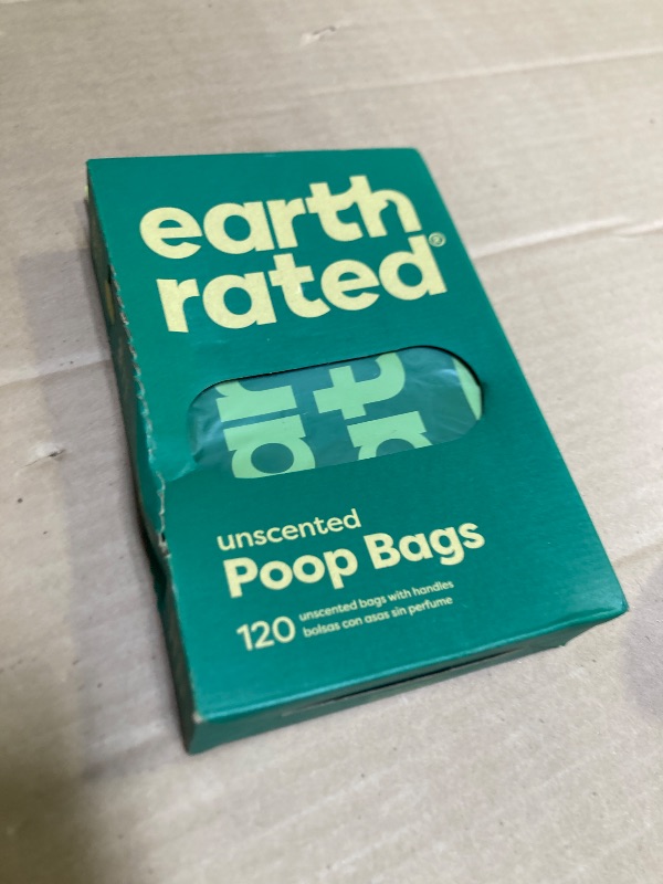 Photo 1 of Earth Rated Dog Poop Bags with Handles, Extra Wide, Easy Tie and Guaranteed Leakproof, Unscented, 120 Handle Bags