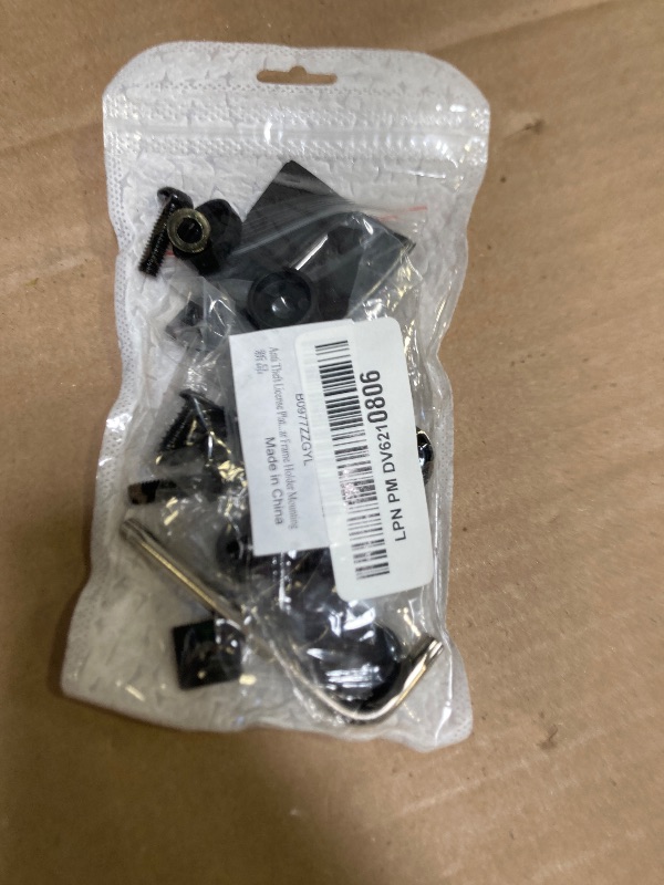 Photo 1 of YALOK Anti Theft License Plate Screws Kits- Rustproof Stainless Steel Car Tag Plate Mounting Hardware, M6 (1/4") Tamper Proof Fastener Nut, Caps Cover for Front Rear Frame Holder Mounting?Black-Set1?LPNPMDV6210806
