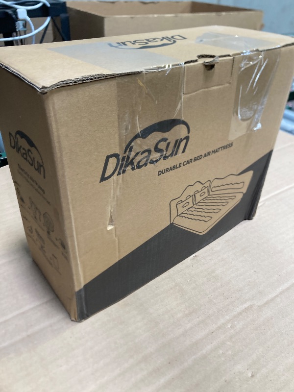 Photo 1 of DikaSun Back Seat Car Air Mattress: Inflatable SUV Car Camping Bed for Truck Van, Thickened Double-Sided Flocking Travel Car Sleeping Pad with Air Pump 2 Pillows