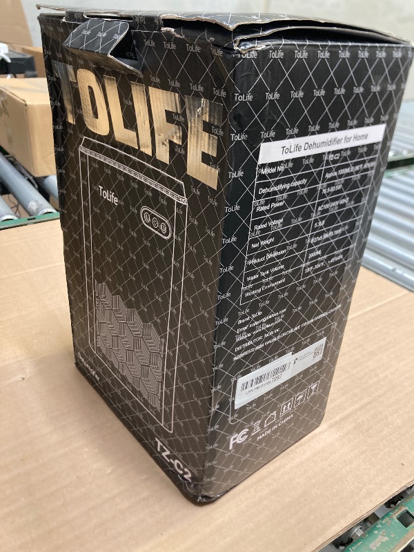 Photo 1 of ToLife Dehumidifiers for Home 95 OZ Water Tank, 1000 sq.ft Dehumidifier for Basement Bedroom Bathroom with Auto Shut Off 7 Colors LED Light,Grey