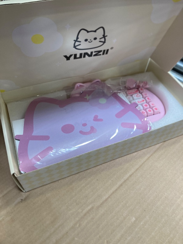 Photo 1 of YUNZII Keyboard Wrist Rest, Ergonomic Keyboard Mouse Wrist Support for Typing Pain Relief, Wrist Rest for Computer Keyboard with Slip Resistant PU Base,Cute Wrist Rest for Office Gaming Computer(Pink)