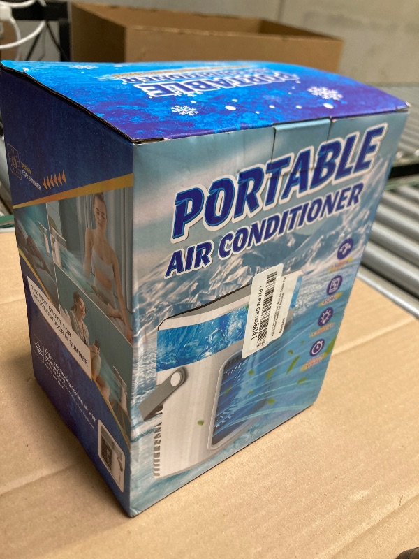 Photo 1 of Portable Air Conditioner, 3 Speeds Personal Evaporative Air Cooler with 2/4H Timer, 450ml Rechargeable Mini Air Conditioner, Quiet Portable AC Unit Fan for Office Desk Home Bedroom Camping Car