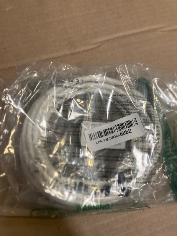 Photo 1 of G-PLUG 10FT RG6 Coaxial Cable Connectors Set – High-Speed Internet, Broadband and Digital TV Aerial, Satellite Cable Extension – Weather-Sealed Double Rubber O-Ring and Compression Connectors White