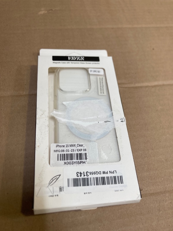 Photo 1 of Compatible with iPhone 15 Pro Max, Clear PC Back + TPU Bumper Case, Compatible with MagSafe, Shock-Absorbing Corners, Strap Hole, Precise Buttons, included Glass Screen and Camera Lens Protectors