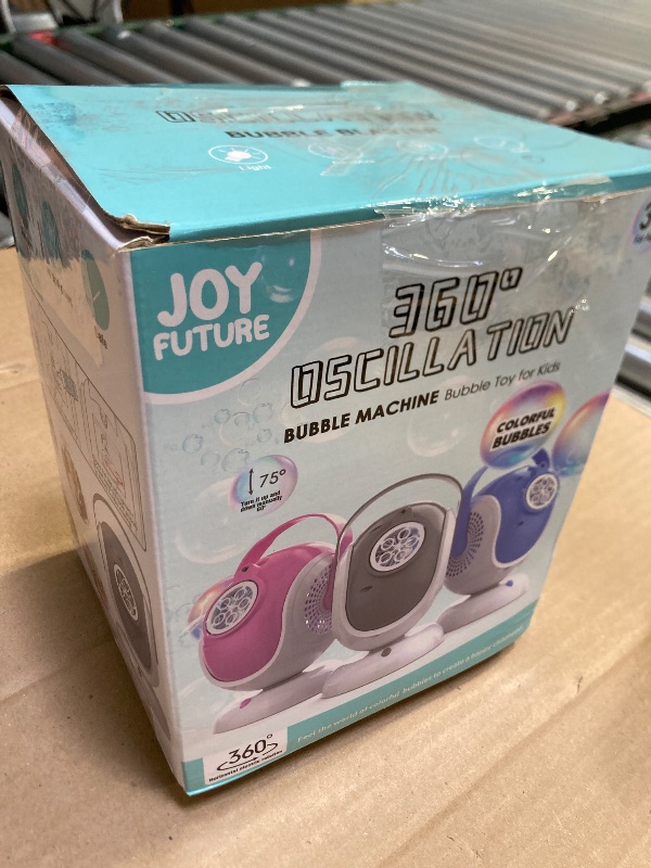 Photo 1 of Joyfuture Bubble Machine - Automatic Bubbles Blower for Kids, Toddlers - 360° Oscillation & 75° Adjustment, Bubble Toys with LED Light - Gifts for Boys, Girls, Easter, Outdoor, Birthday, Party Use