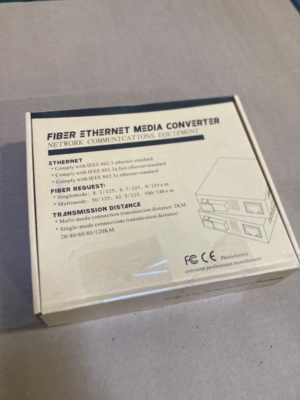 Photo 1 of 2 Pack 1.25G/s Bidi Gigabit Single-Mode Fiber to Ethernet Media Converter with 2PCS Bidi SFP LC Dual Transceiver Module Included, 10/100/1000Base-Tx to 1000Base-LX SMF RJ45 to SFP Slot up to 550M