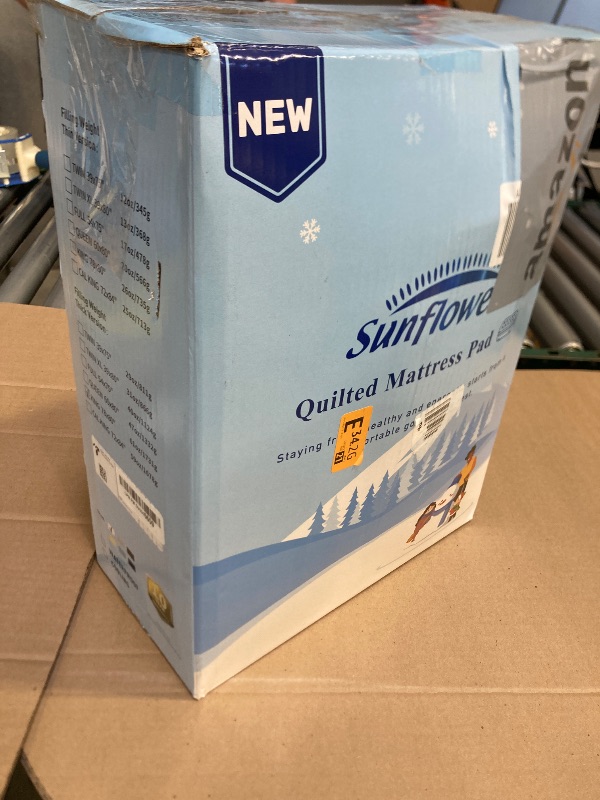 Photo 1 of Sunflower King Mattress Pad, Hypoallergenic Cotton Mattress Cover, 18-22" Extra Deep Pocket Quilted Protector, Breathable&Noiseless
