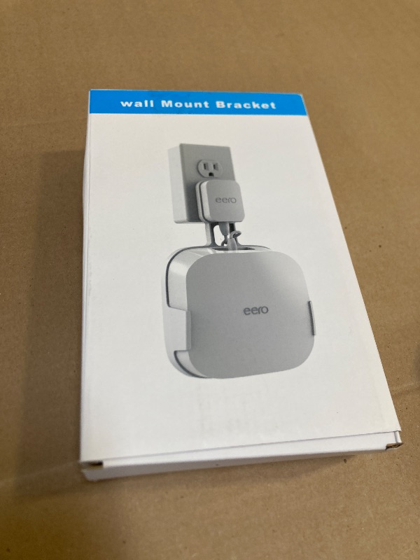 Photo 1 of COOLWUFAN Wall Mount Holder for eero Pro 6 or eero Pro 6E Home WiFi System-Simple and Sturdy Wall Mount Holder Stand Bracket for eero Pro 6E & Pro 6 tri-Band mesh Wi-Fi 6 System (White(2 Pack))