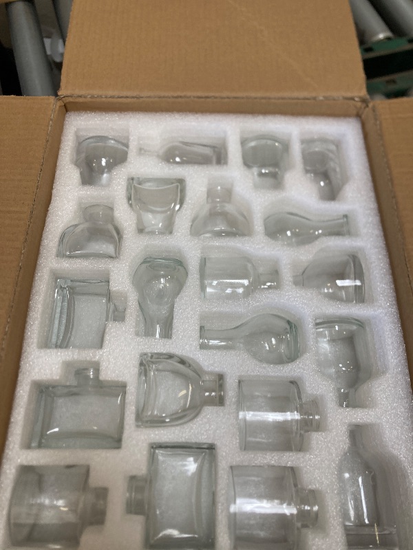 Photo 1 of Hewory Small Bud Vases for Centerpieces: 42Pcs Mini Clear Glass Vase for Wedding Party Baby Shower Table Centerpiece - Minimalist Bulk Vase for Flowers