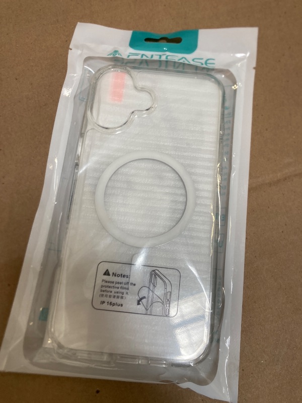 Photo 1 of FNTCASE for iPhone 16 Plus Case: Clear Case Magnetic Military Grade Drop Protection Anti Yellowing Cell Phone Cover - Rugged Shockproof Protective Bumper Transparent Cases(Clear)