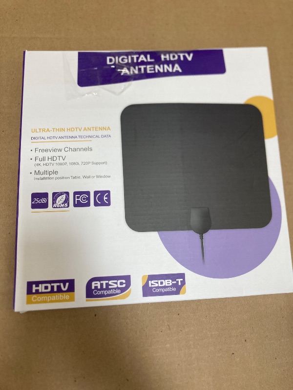 Photo 1 of TV Antenna Indoor Long Range 900 Miles, Supports 4K 1080p Smart TV Signal Reception with Signal Amplifier 16ft HDTV Coax Cable