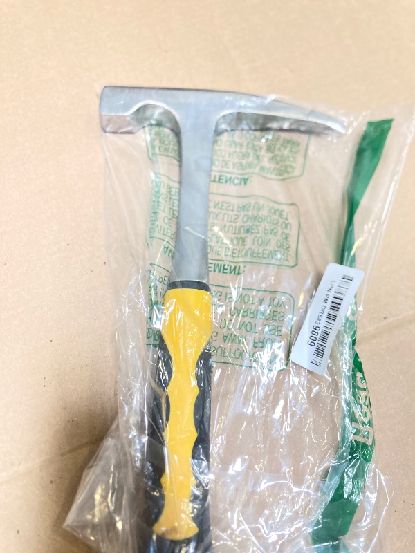 Photo 1 of ZEONHEI 32 Oz 11.4 Inch Rock Pick Hammer, Chrome Plated High Carbon Steel Geology Hammer with Skid Handle, Strong Impact Resistance Mason Hammer with Pointed Tip