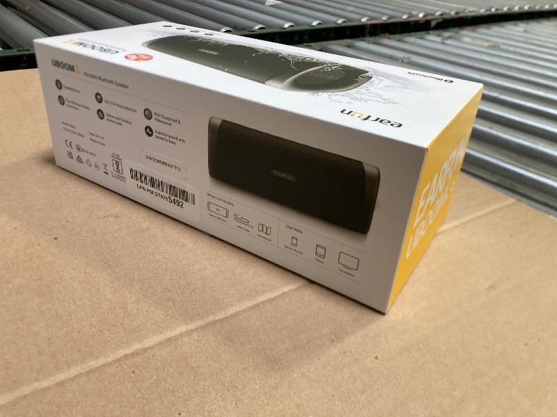 Photo 1 of EarFun UBOOM L Bluetooth Speaker, Portable Speaker 28W Loud Stereo Sound, Rich Bass, IP67 Waterproof & Dustproof, Dual Pairing, Built-in Mic, Low Latency, Wireless Speakers for Party, Indoor & Outdoor