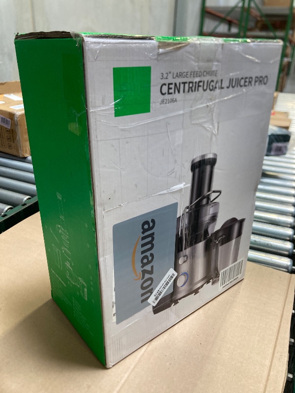 Photo 1 of GDOR Powerful 1200W Juicer with Larger 3.2" Feed Chute, 45oz Large Juice Jug, Centrifugal Juice Extractor Maker with Titanium Enhanced Cutting System, Dual Speeds, BPA-Free, Silver