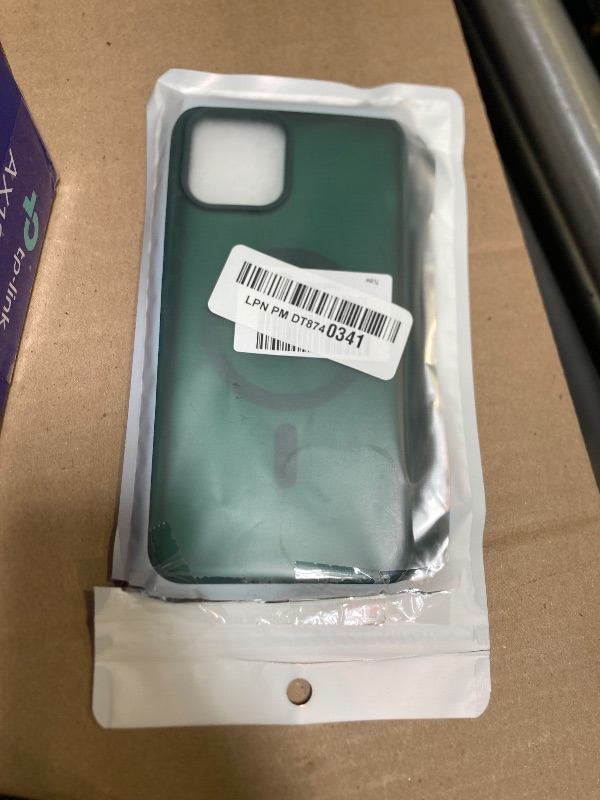 Photo 1 of SUPFINE Magnetic for iPhone 12 Pro Max Case [Compatible with MagSafe] [10 FT Military Grade Drop Protection] Slim Translucent Matte Shockproof with Anti-Fingerprint Phone Case,Forest Green