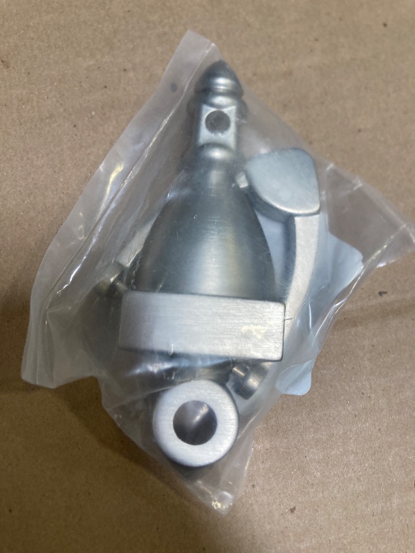 Photo 1 of QCAA Door Knocker with 180 Degree Viewer, Zinc Die-Cast Construction 5-1/2'' Height, Satin Nickel, 1 Pack