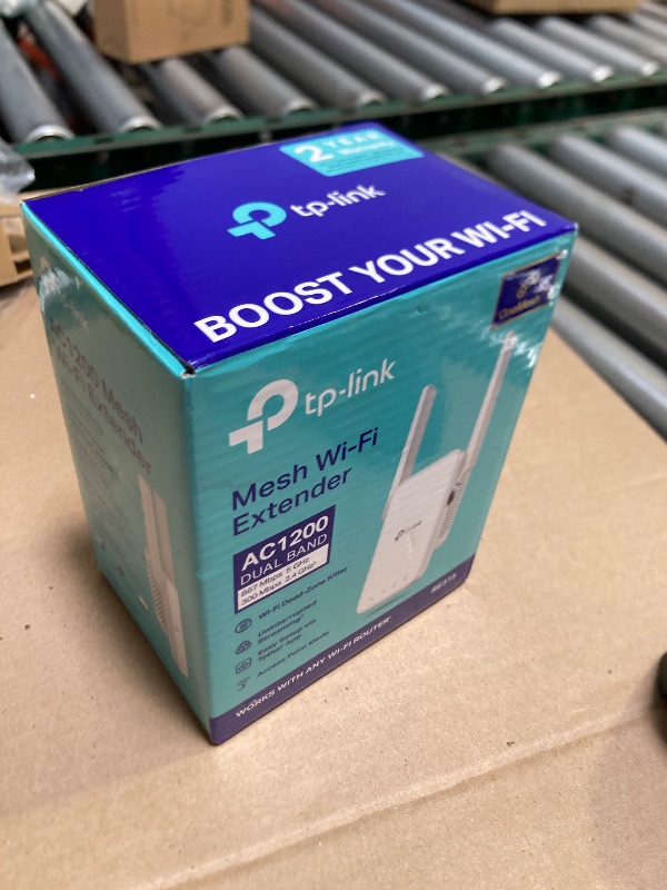 Photo 1 of TP-Link AC1200 WiFi Extender, 2024 Wirecutter Best WiFi Extender, 1.2Gbps home signal booster, Dual Band 5GHz/2.4GHz, Covers Up to 1500 Sq.ft and 30 Devices ,support Onemesh, One Ethernet Port (RE315)