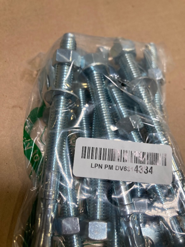 Photo 1 of Wensilon 1/2x6 10Pcs Inch Standard Fasteners for Heavy-Duty Zinc Wedge Anchors for Cement and Concrete