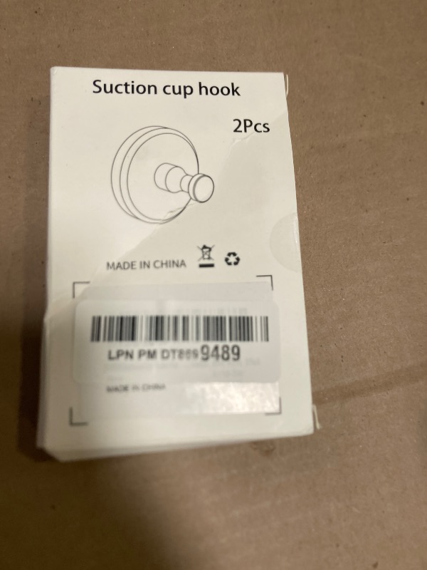 Photo 1 of JUYSON Suction Cup Hooks for Shower, Bathroom Shower Suction Hooks for Windows, Glass, Mirror, Tile, Towel Hook for Hanging, Loofah, Robe, White, 2 Pack
