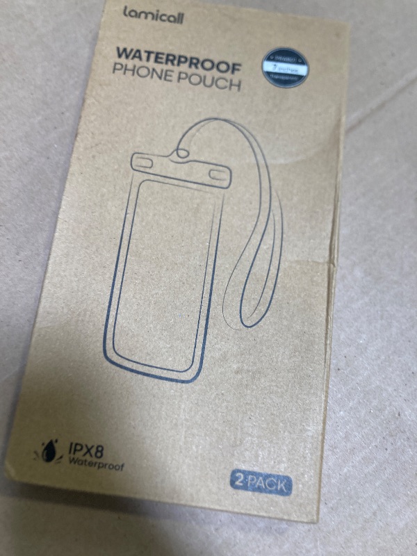 Photo 1 of Lamicall Waterproof Phone Pouch Case - [2 Pack][Easy Lock & Heavy Duty] IPX8 Water Proof Cell Phone Dry Bag for Beach, Protector for iPhone 16 15 14 13 12 11 Pro Max Plus XS XR, Galaxy S24 S23, 4-7"