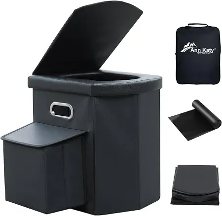 Photo 1 of Upgrade XL Portable Toilet for Adults, Extra Large Portable Travel Floding Toilet, Camping Tall Toilets with Lid for Adults and Kids Compact Potty for Car,Hiking,Beach and Camping
